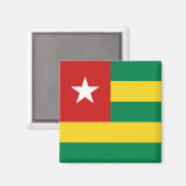 Aimant du drapeau du Togo (Recto/Verso)