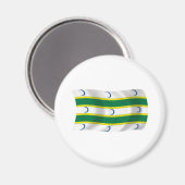 Aimant du drapeau du Turkménistan (Recto/Verso)