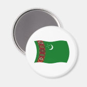Aimant du drapeau du Turkménistan (Recto/Verso)