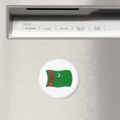 Aimant du drapeau du Turkménistan (In Situ (Lave-vaisselle))