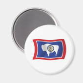 Aimant du drapeau du Wyoming (Recto/Verso)