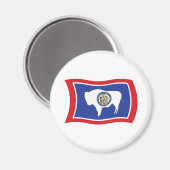 Aimant du drapeau du Wyoming (Recto/Verso)