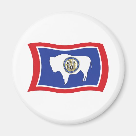 Aimant du drapeau du Wyoming (Devant)