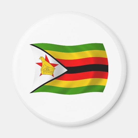Aimant du drapeau du Zimbabwe (Devant)
