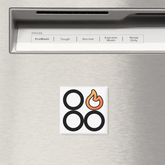 Aimant du Étiquette de commande du brûleur droit d (In Situ (Lave-vaisselle))