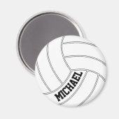 Aimant du lecteur de volleyball de texte personnal (Recto/Verso)