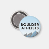Aimant du logo des athées de Boulder (Recto/Verso)