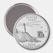 Aimant du Maine State Quarter 2003 (Recto/Verso)