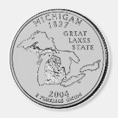 Aimant du Michigan State Quarter 2004 (Devant)