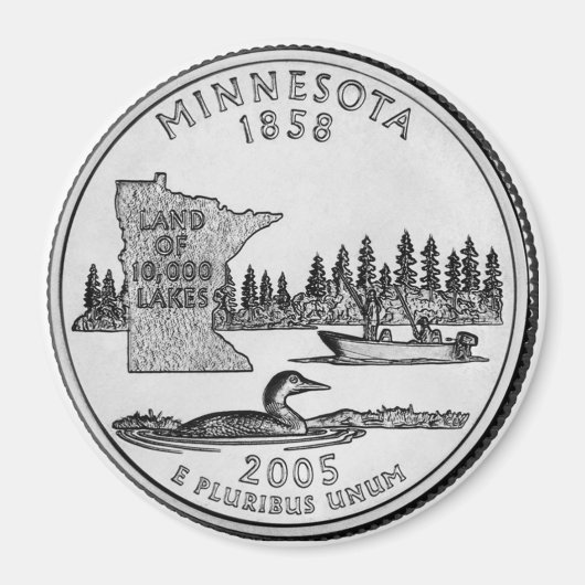 Aimant du Minnesota State Quarter 2005 (Devant)
