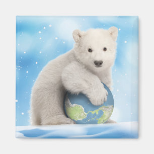 Aimant du monde d'ours blanc