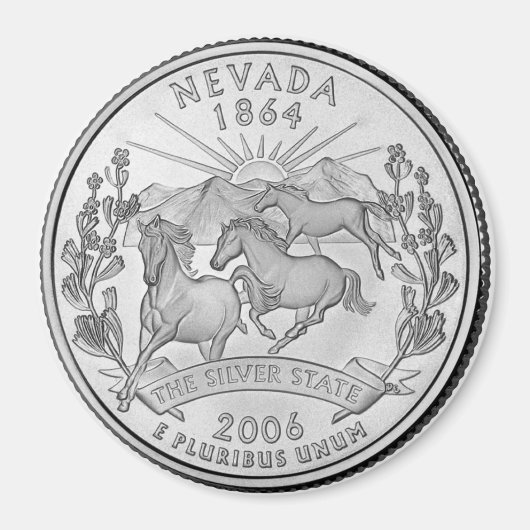 Aimant du Nevada State Quarter 2006 (Devant)