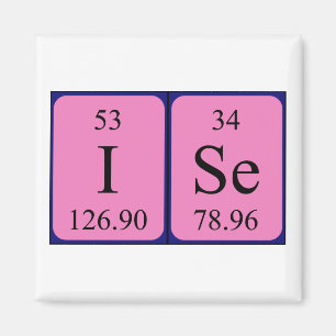 Aimant du nom de table périodique Ise