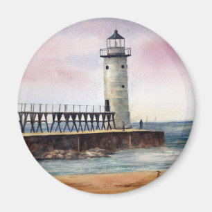Aimant du nord de lumière de musoir de Manistee