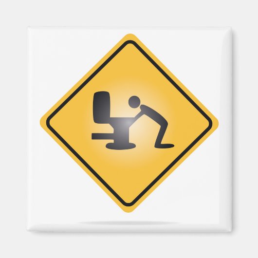 Aimant du panneau d'avertissement de la gueule jau (Devant)