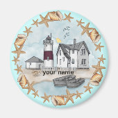 Aimant du phare Connecticut Shells (Devant)