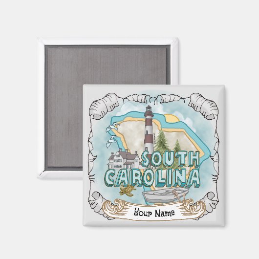 Aimant du phare de Caroline du Sud (Recto/Verso)