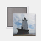 Aimant du phare de Ludington Michigan (Recto/Verso)