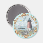 aimant du phare Delaware Shells (Recto/Verso)