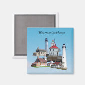 Aimant du phare du Wisconsin (Recto/Verso)