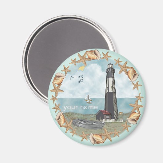 aimant du phare Georgia Shells (Recto/Verso)
