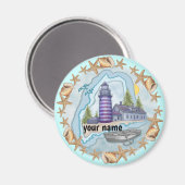 aimant du phare Maine Shells (Recto/Verso)