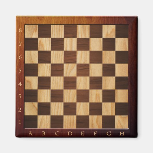 Aimant du plateau d'échecs en bois (Devant)
