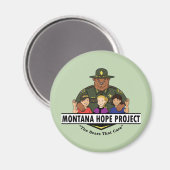 Aimant du projet Montana Hope (turquoise) (Recto/Verso)