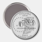 Aimant du quartier d'état de l'Indiana 2002 (Recto/Verso)