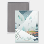 Aimant du réfrigérateur Aspen (Recto/Verso)