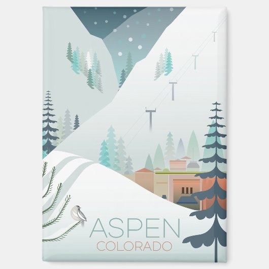 Aimant du réfrigérateur Aspen (Recto)