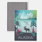 Aimant du réfrigérateur de l'Alaska (Recto/Verso)