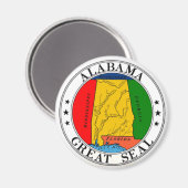 Aimant du sceau d'état de l'Alabama (Recto/Verso)