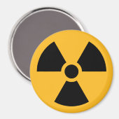 Aimant du symbole de rayonnement nucléaire (Recto/Verso)