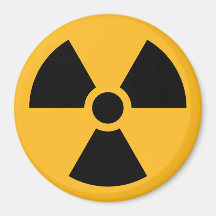 Aimant du symbole de rayonnement nucléaire