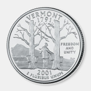 Aimant du Vermont State Quarter 2001