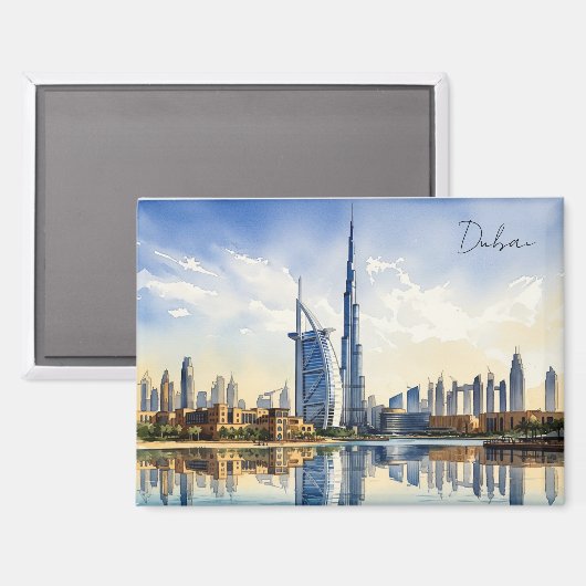 Aimant Dubai Cityscape (Recto/Verso)