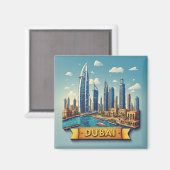 Aimant 🧲 Dubaï Destination de Vacances Préférée Mémoire (Recto/Verso)