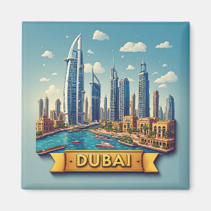 Aimant 🧲 Dubaï Destination de Vacances Préférée Mémoire