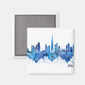 Aimant Dubaï Skyline Blue (Recto/Verso)