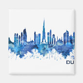 Aimant Dubaï Skyline Blue (Devant)