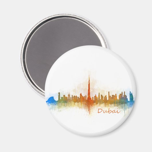 Aimant Dubai Skyline Cityscape Emirates v3 (Recto/Verso)