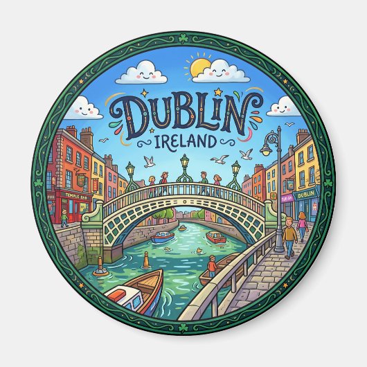 Aimant Dublin Irlande (Devant)
