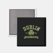 Aimant Dublin Irlande Feuille de trèfle Shamrock Celtic E (Recto/Verso)