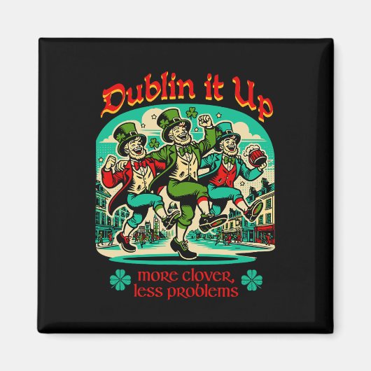 Aimant Dublin It Up - Irish Leprechauns Dancing (Devant)