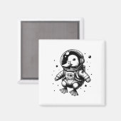 Aimant Duck Papa Maman Espace - Astronaut Canard (Recto/Verso)