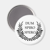 Aimant dum spiro spero, expression latine (Recto/Verso)