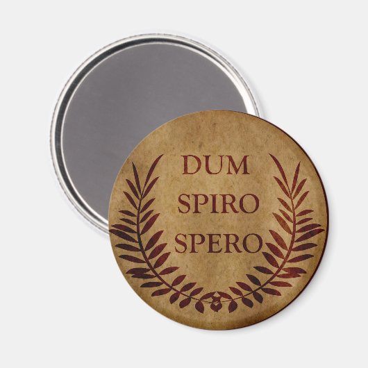 Aimant dum spiro spero, expression latine (Recto/Verso)