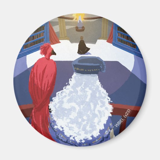 Aimant Dumbledore & Fawkes sur Balcon (Devant)