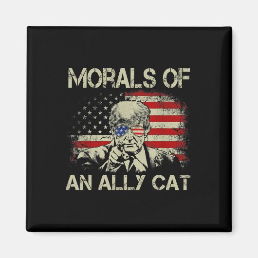 Aimant D'Un Chat Allié Drôle Trump 2024 (Devant)